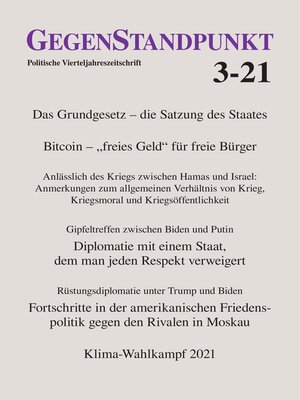 cover image of GegenStandpunkt 3-21